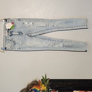 SO Vintage Vibe High RiseAnkle Skinny Distressed Jeans 1/25